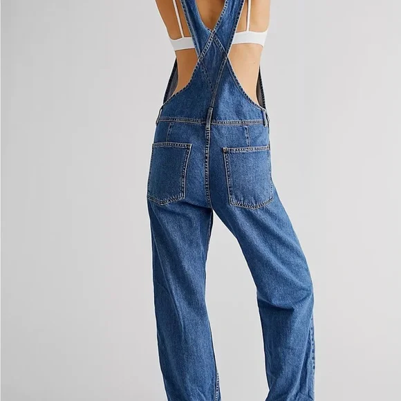 We The Free Free People Ziggy Blue Jean Overalls - Picture 2 of 6